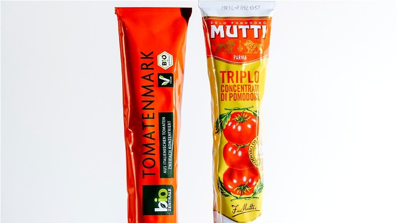 Two tubes of tomato paste 