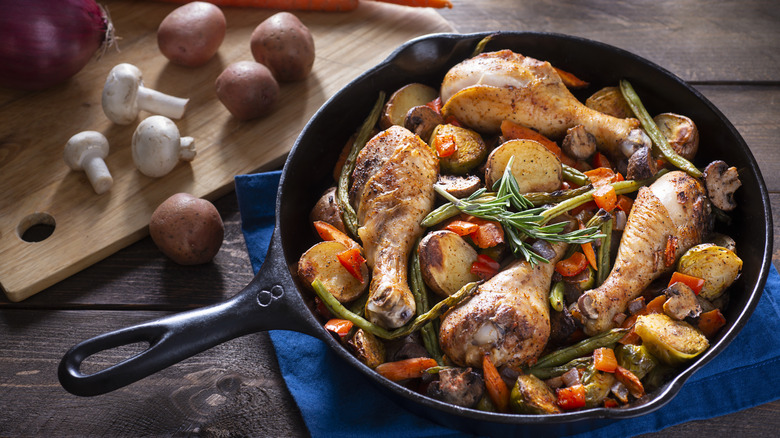 Chicken and red potato skillet