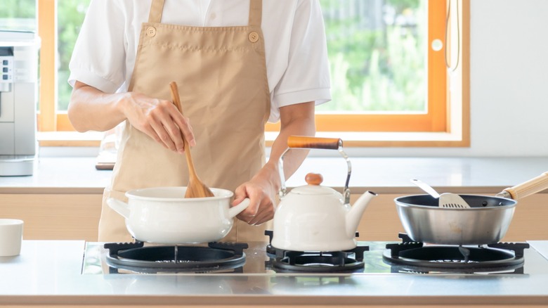 Man cooking