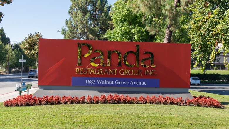 Sign identifying Panda Restaurant Group