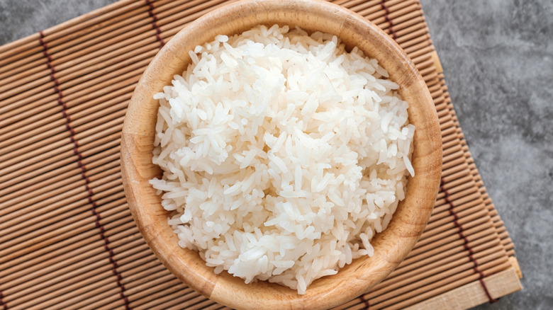 fluffy rice in bowl