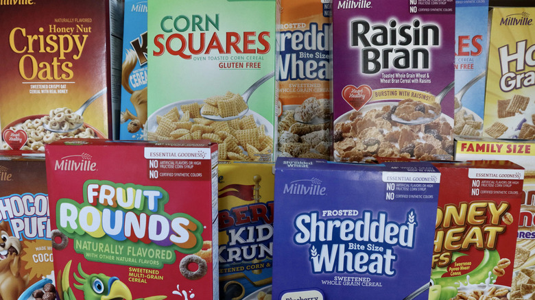 Variety of Aldi cereals