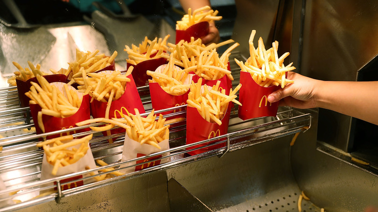 A lineup of McDonald's french fries