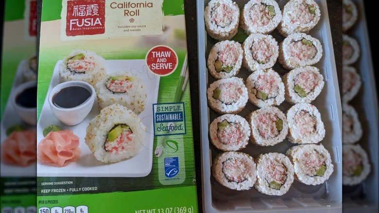 Fusia Asian Inspirations frozen Califoria roll