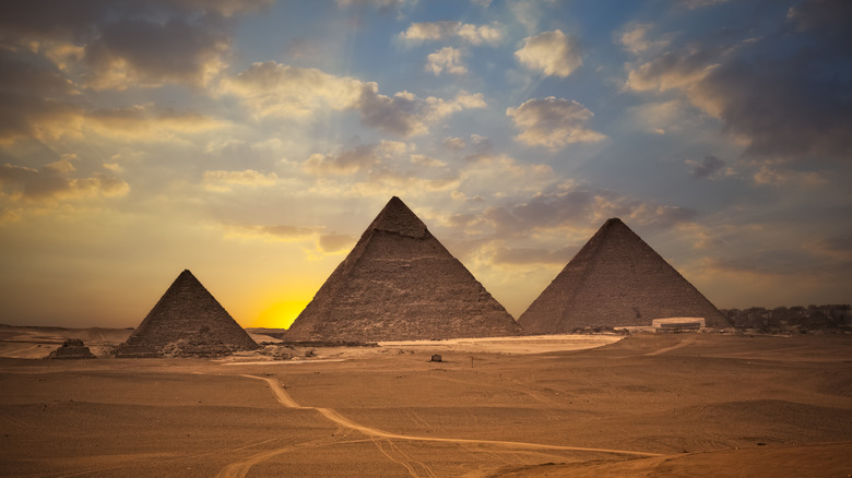 egyptian pyramids from afar