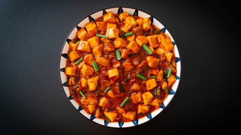 mapo tofu on a plate