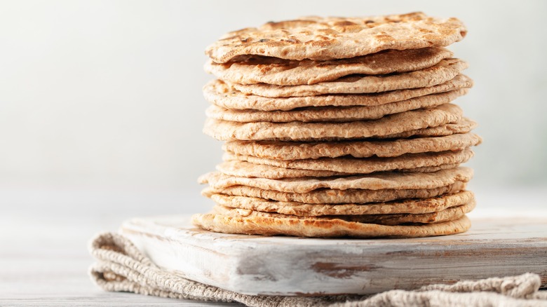 stack of chapati flatbread