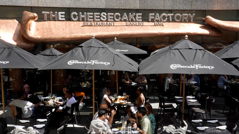 Outside of the Cheesecake Factory location in Chicago