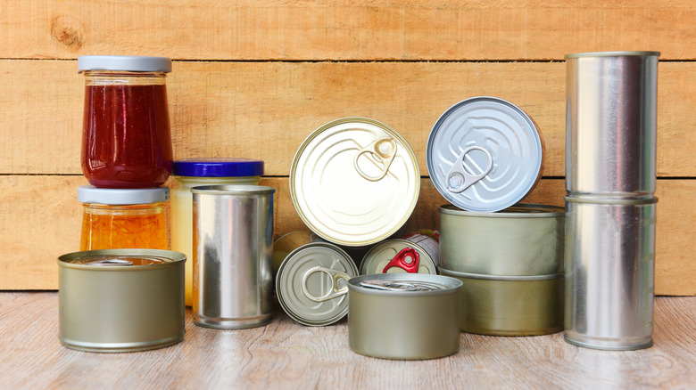 Stockpile of canned goods