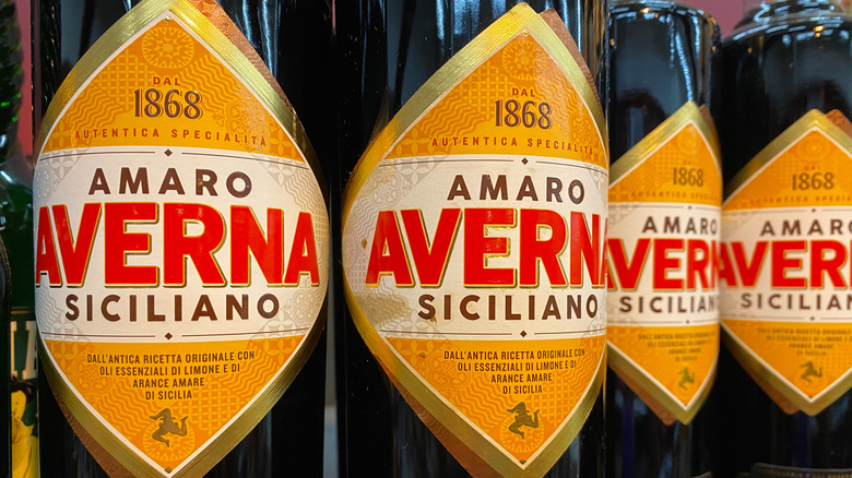 bottles of Amaro Averna Siciliano