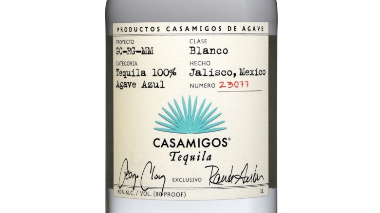 Casamigos bottle label