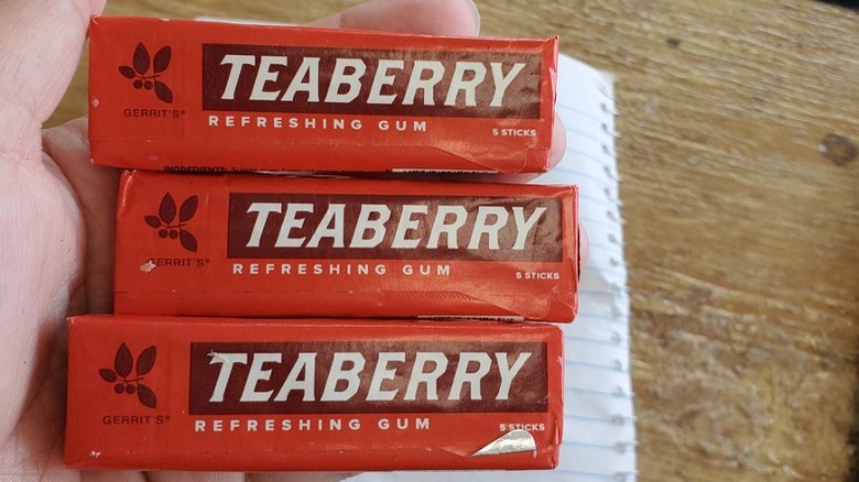 Gerrit's teaberry gum packages