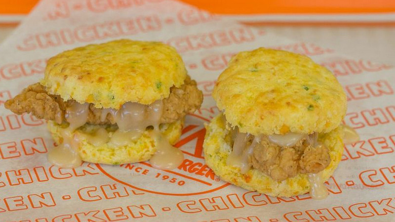 Honey Butter Chicken jalapeno cheddar biscuit