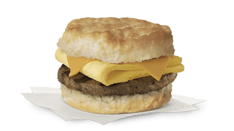 Sausage Egg and Cheese biscuit