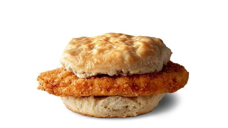 McChicken Biscuit on white background