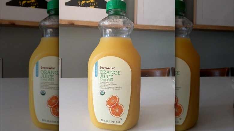 GreenWise juice on counter