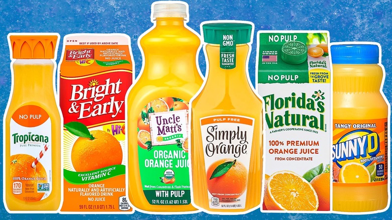 The Best And Worst Orange Juice Brands You'll Find At The Grocery Store
