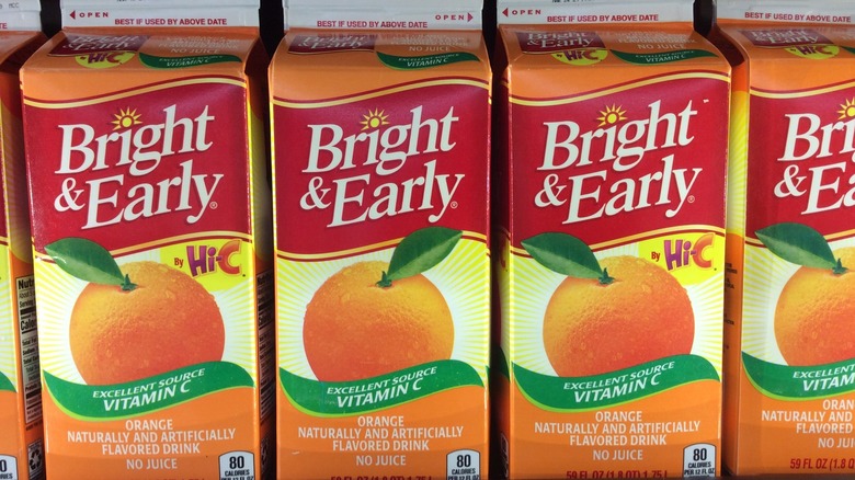 Row of Bright & Early juice