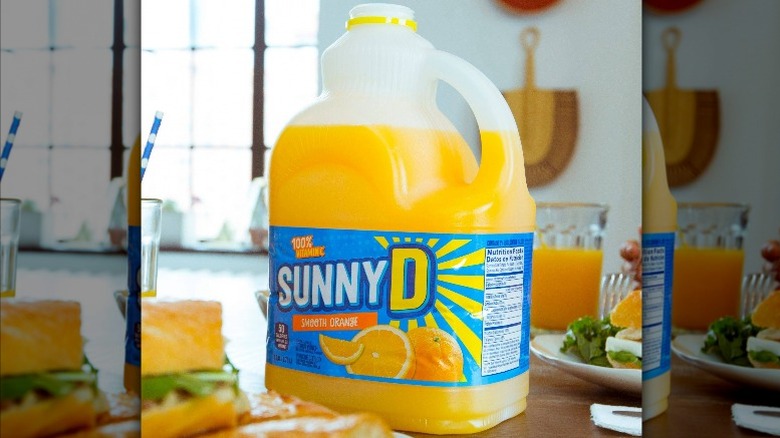 SunnyD bottle on table