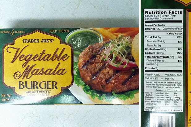 Easy Dinners: Trader Joe's Vegetable Masala Burgers (8/10 points)