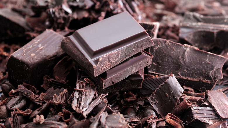 chopped dark chocolate bars