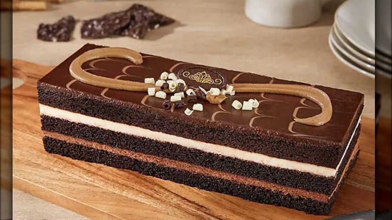 layered chocolate bar mousse cake