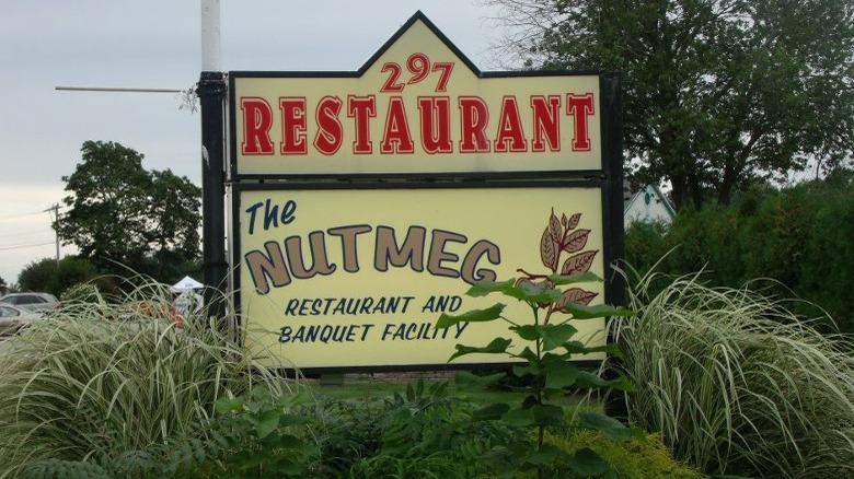 The Nutmeg Restaurant sign