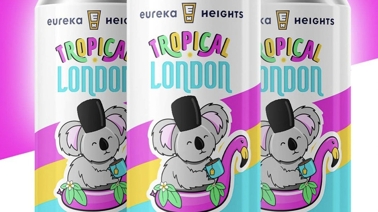 Three Tropical London beer cans
