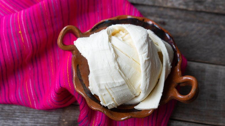 fresh Oaxaca cheese