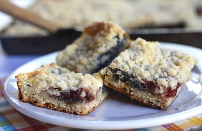 Cherry Poppy Seed Streusel Cake