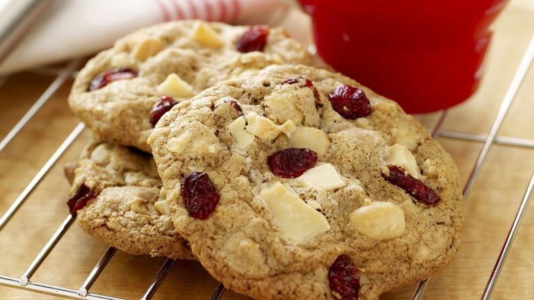 Macadamia and Cranberry White Chocolate Chunk Cookies