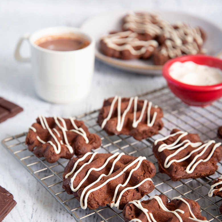 Spiced Chocolate Waffle Cookies