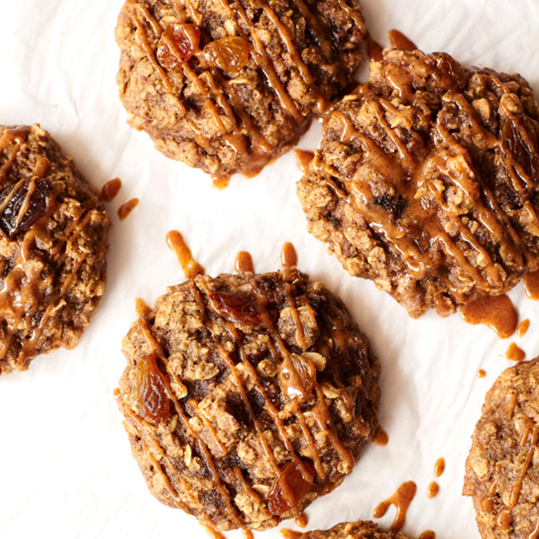 Banoffee Breakfast Cookies with Espresso Drizzle