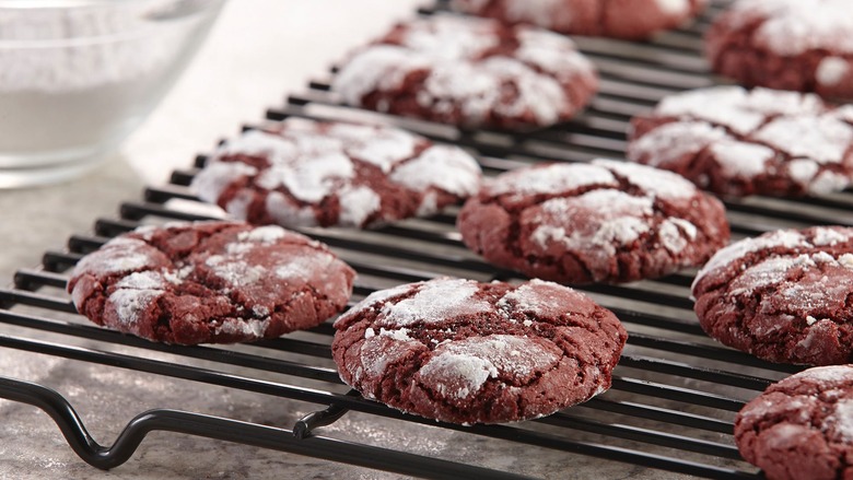 Red Velvet Crinkle Cookies