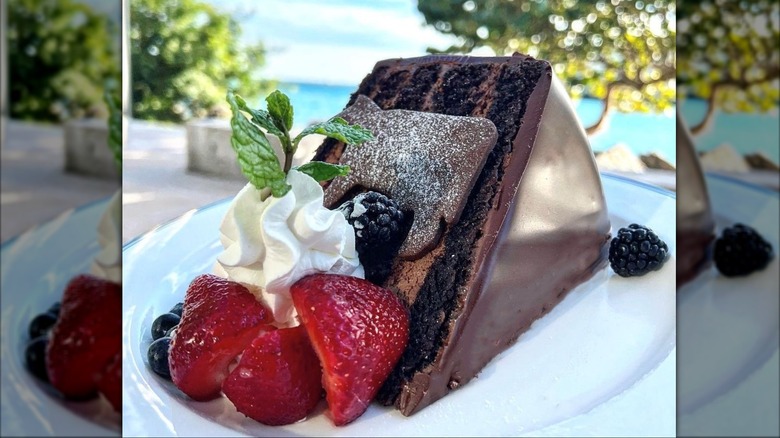 Smith & Wollensky's Gigantic gourmet layered chocolate cake with chocolate frosting