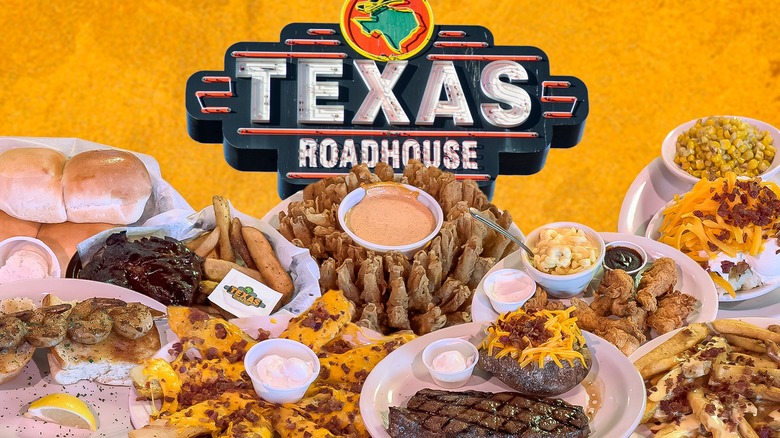 Selection of Texas Roadhouse dishes