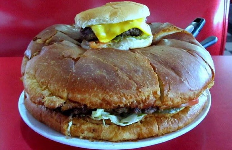 Most Outrageous Restaurant Dish: Hubcap Burger, Ed Walker's Drive-In (Fort Smith) 