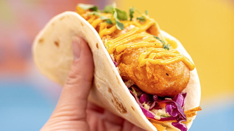 Velvet Taco fish and chips taco