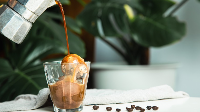 Affogato on table