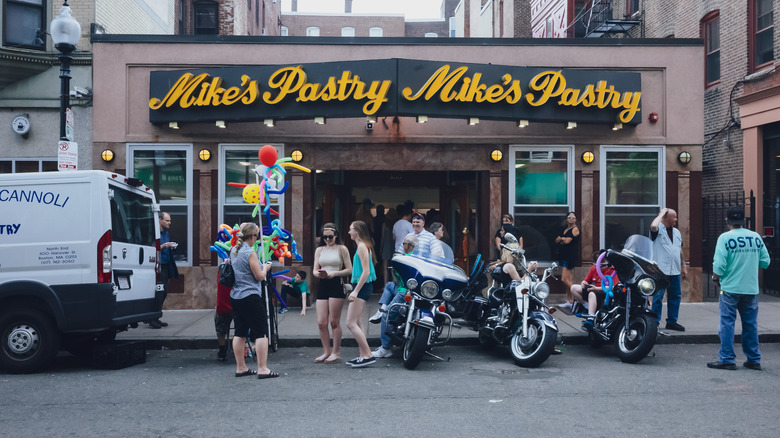 Mike's Pastry storefront in Boston