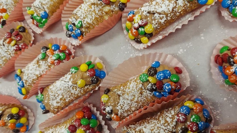 Cannoli with M&M's