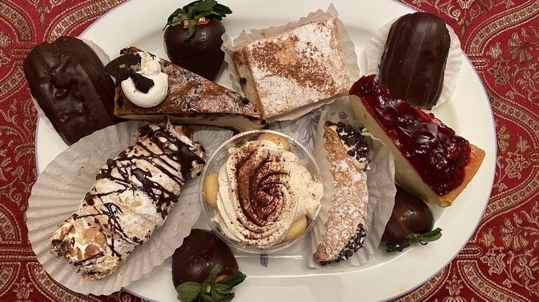 selection of chocolate pastries