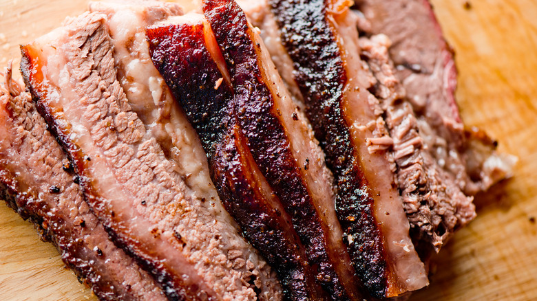 Sliced beef brisket