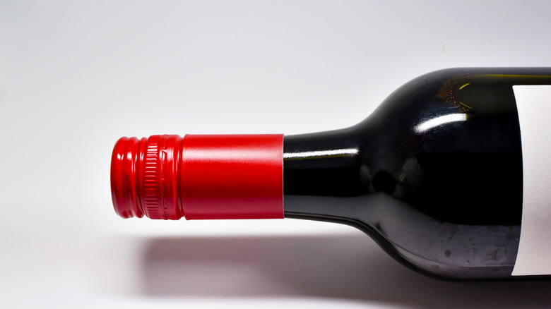 Bottle of wine with screw-top 