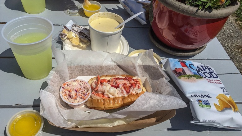 Outdoor lunch spread at McLoon's