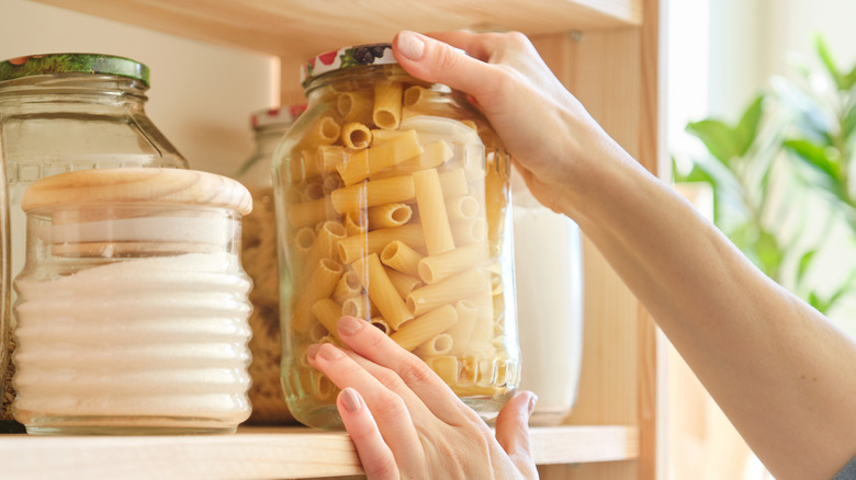 Pasta in a container