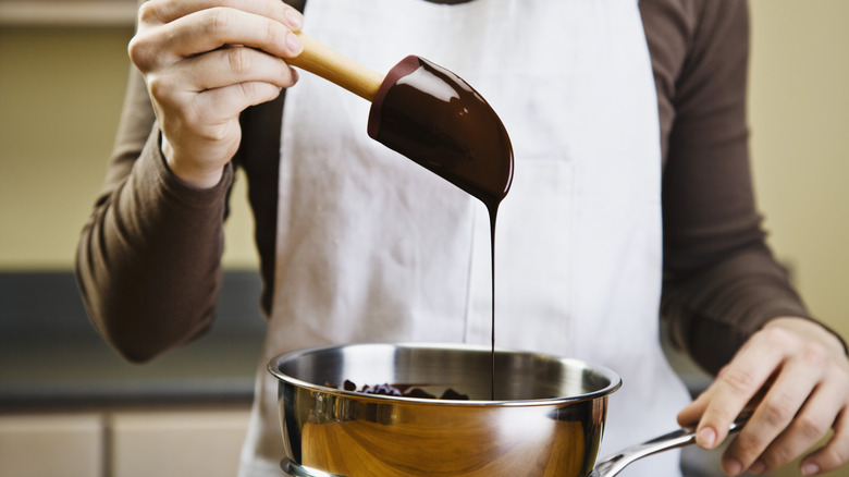 Melting over a double boiler