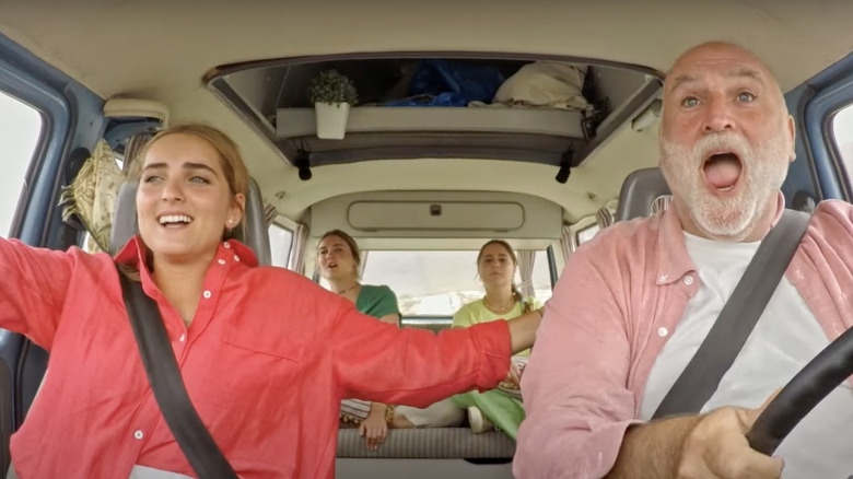 jose andres and daughters in car