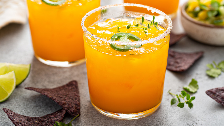 Margarita cocktail in short glass