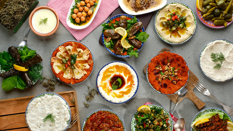 Turkish meze spread